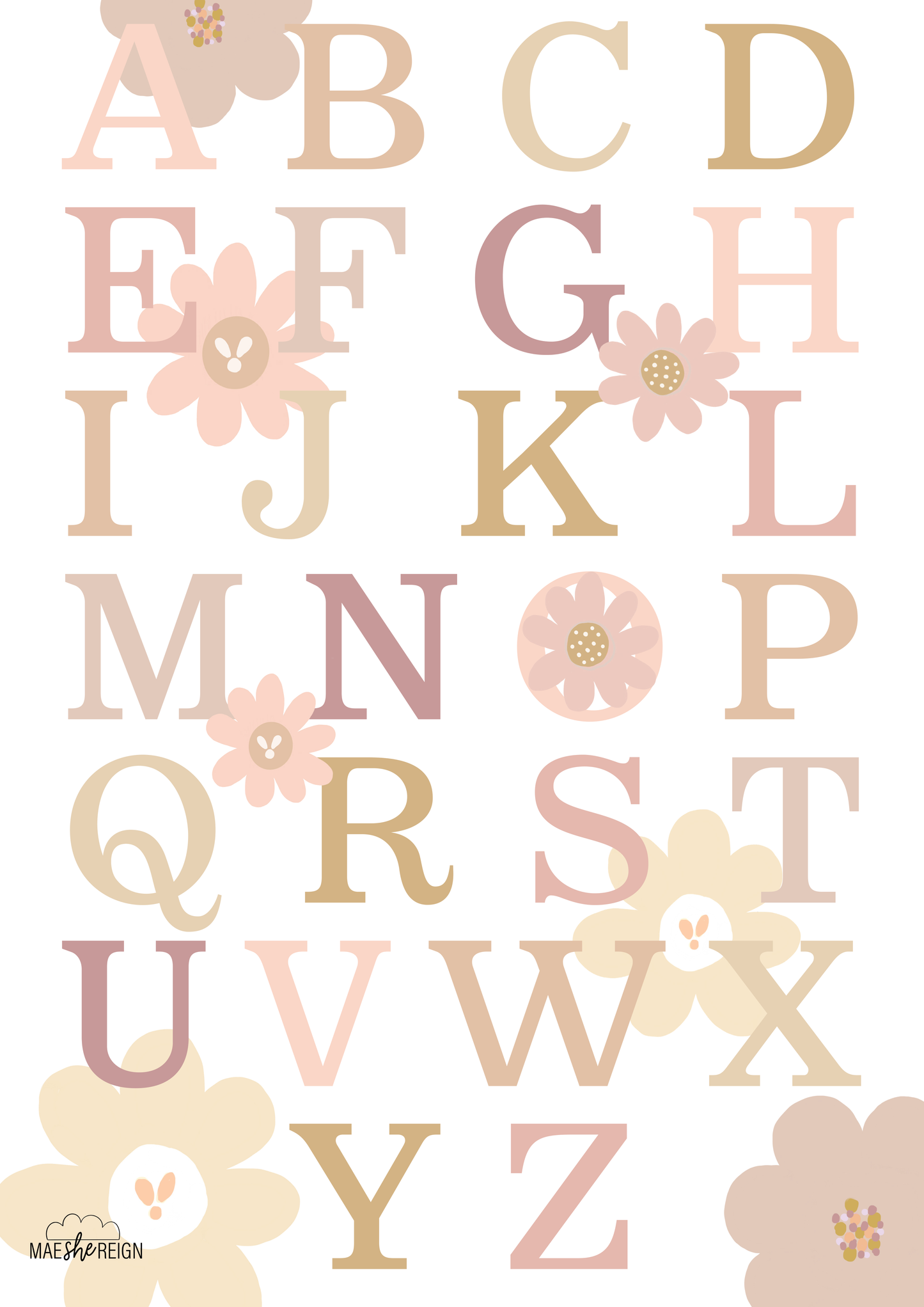 Alphabet Poster - Mae She Reign - Creative Studio