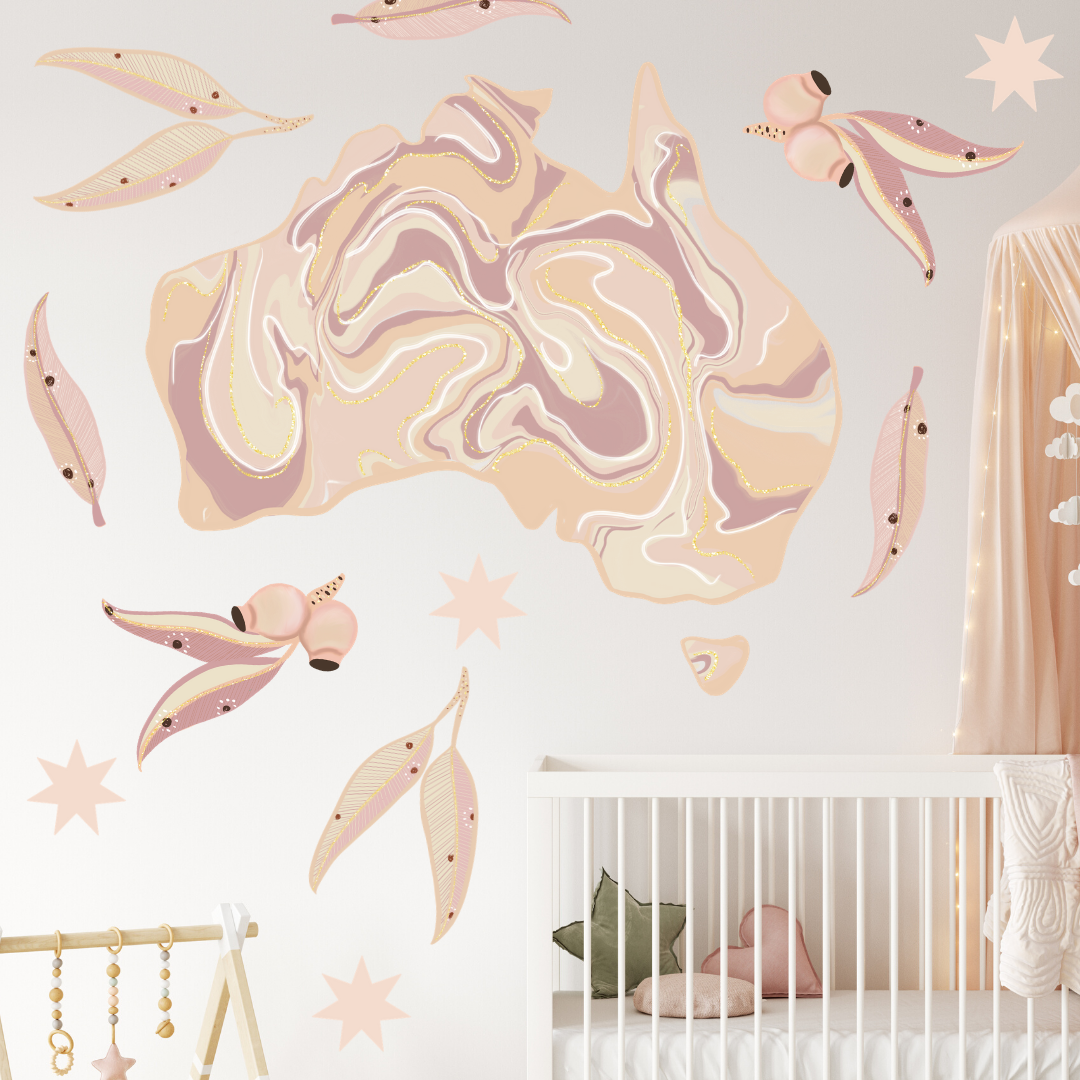 Marble Coastal Blue Australia Wall Decals - Mae She Reign - Creative Studio