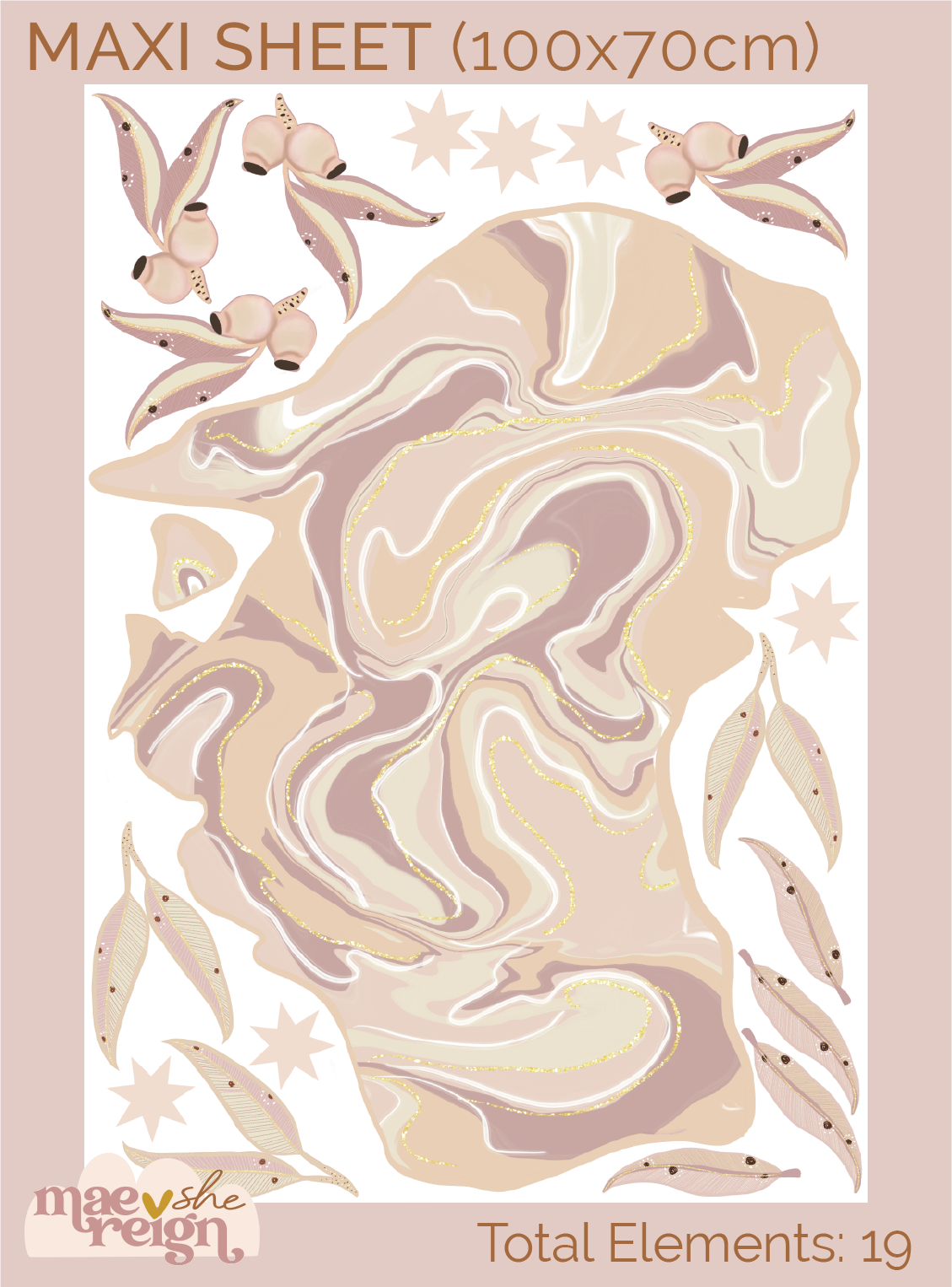 Marble Coastal Blue Australia Wall Decals - Mae She Reign - Creative Studio