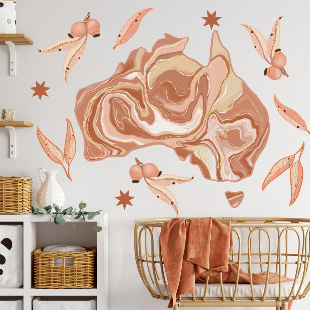 Marble Coastal Blue Australia Wall Decals - Mae She Reign - Creative Studio