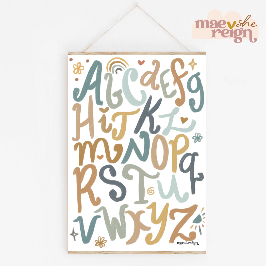 Funky ABC Poster - Mae She Reign - Creative Studio