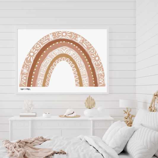 Terracotta Rainbow Landscape Artwork - Mae She Reign - Creative Studio