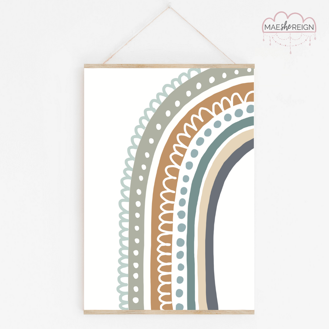 Blue Scandi Half Rainbow - Mae She Reign - Creative Studio