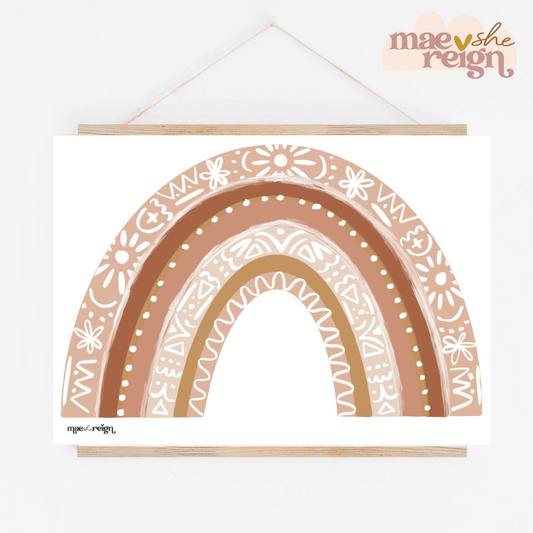 Terracotta Rainbow Landscape Artwork - Mae She Reign - Creative Studio