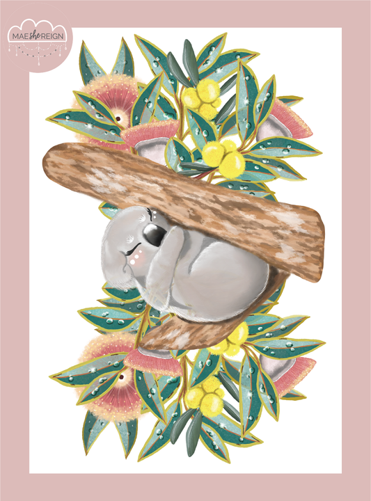 Dreamy Koala Mural Wall Decal - Mae She Reign - Creative Studio