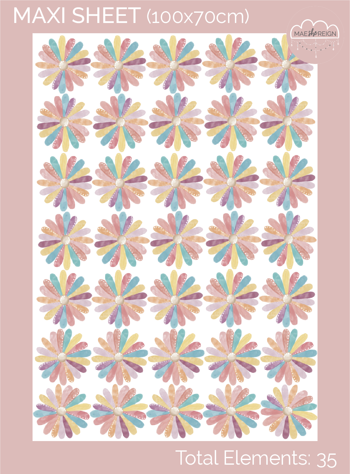 Confetti Flowers Wall Decals - Mae She Reign - Creative Studio