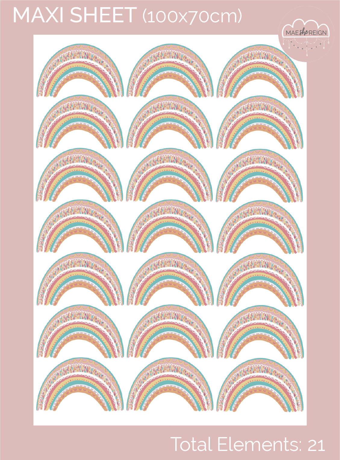 Confetti Rainbows Wall Decals - Mae She Reign - Creative Studio
