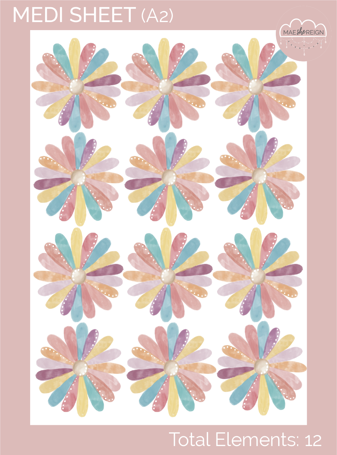 Confetti Flowers Wall Decals - Mae She Reign - Creative Studio