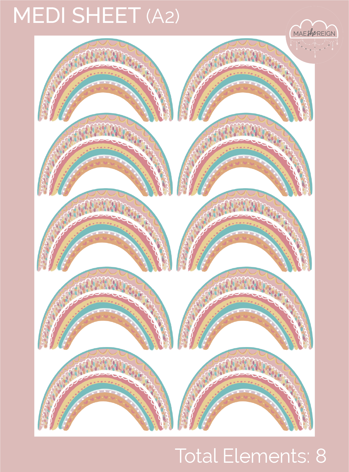 Confetti Rainbows Wall Decals - Mae She Reign - Creative Studio