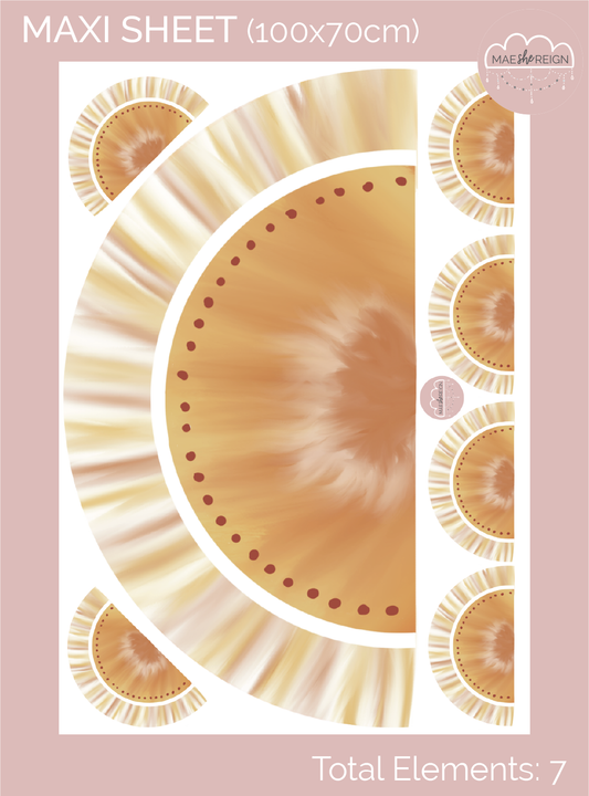 Large Golden Glow Sunset Wall Decals - Mae She Reign - Creative Studio