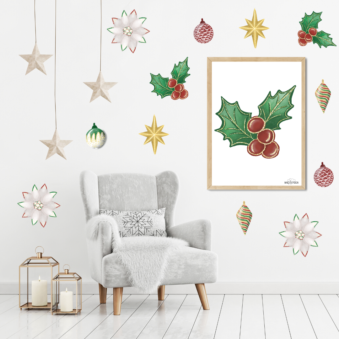 Christmas Holly - Mae She Reign - Creative Studio