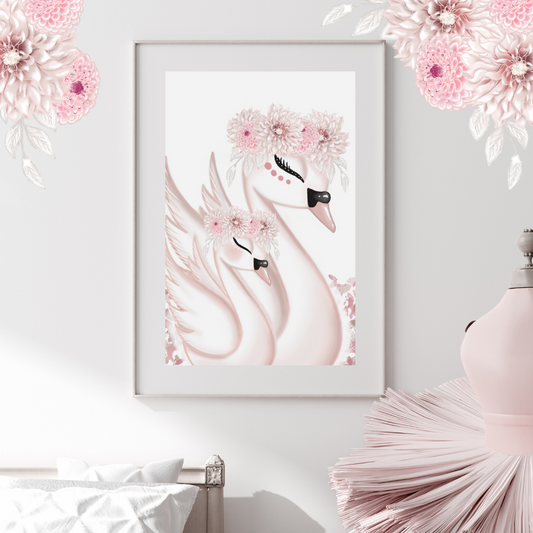 Saphira the Swan with Daughter - Mae She Reign - Creative Studio