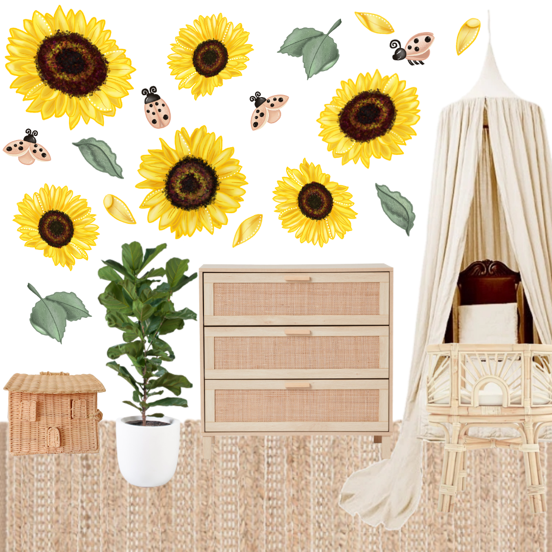 Vibe Sunflowers Wall Decals - Mae She Reign - Creative Studio