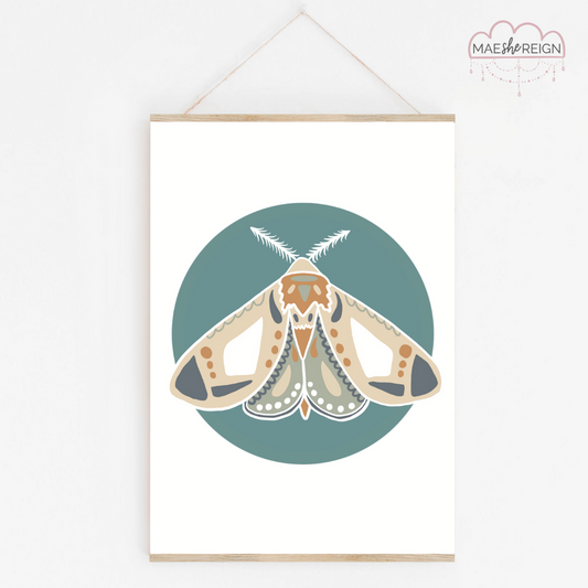 Blue Scandi Moth - Mae She Reign - Creative Studio