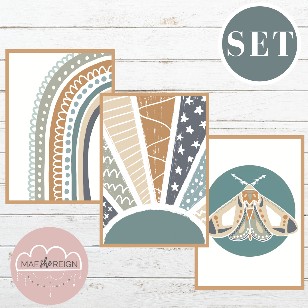 Blue Scandi Set (Trio) - Mae She Reign - Creative Studio