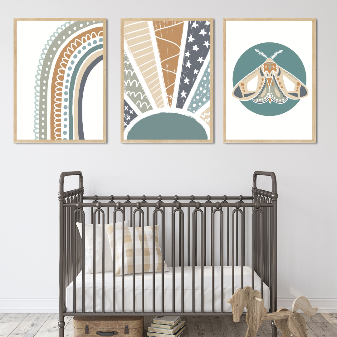 Blue Scandi Ray of Sunshine - Mae She Reign - Creative Studio