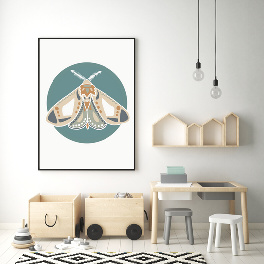 Blue Scandi Moth - Mae She Reign - Creative Studio