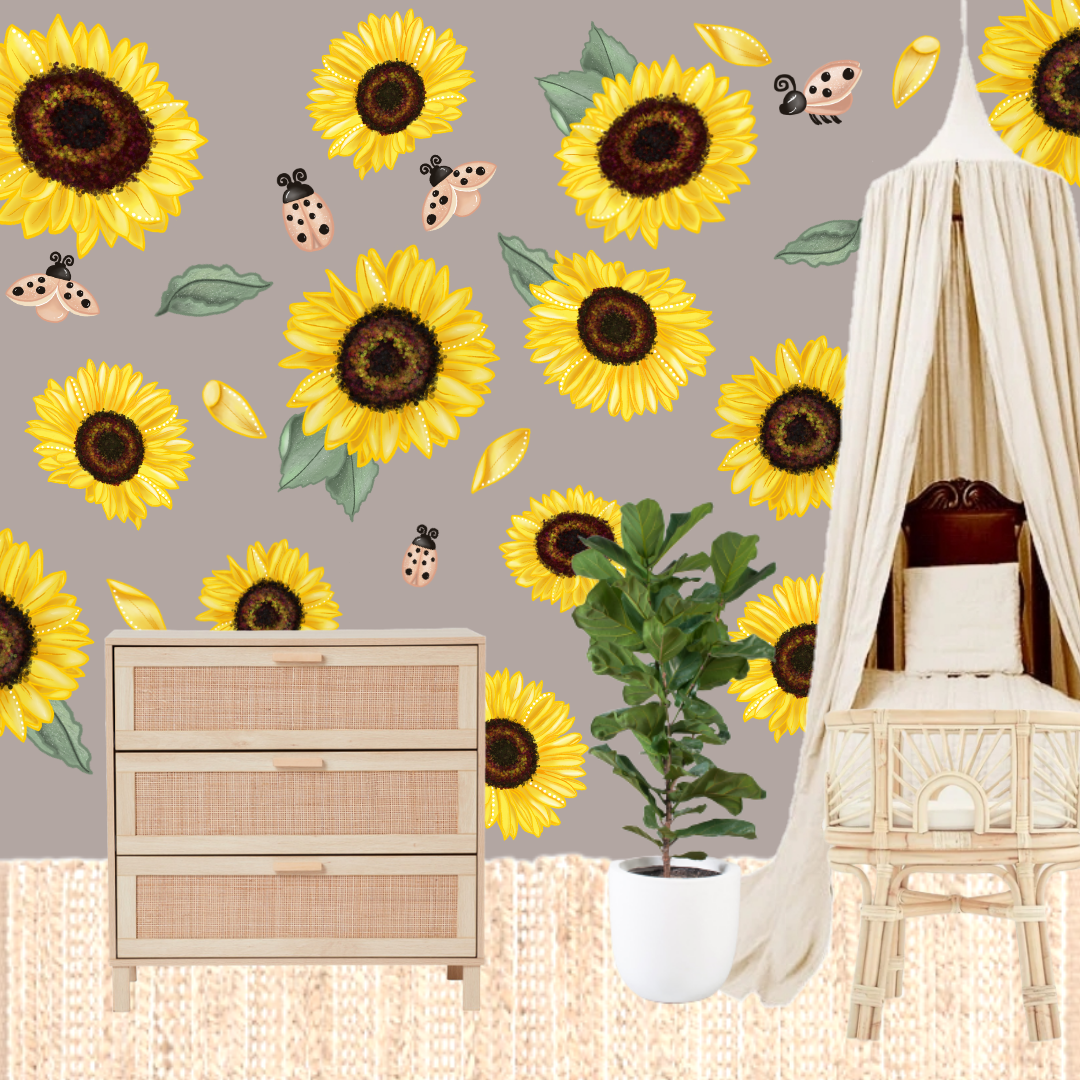 Vibe Sunflowers Wall Decals - Mae She Reign - Creative Studio