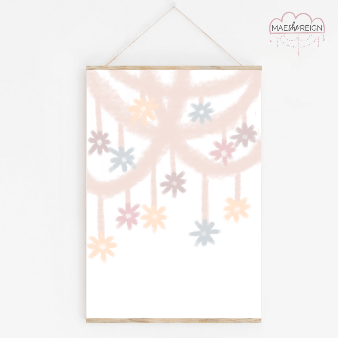 Pink Pastel Pom-Pom Garland - Mae She Reign - Creative Studio