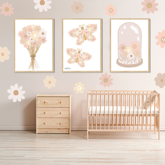 Blush Wildflower Dual Butterflies - Mae She Reign - Creative Studio