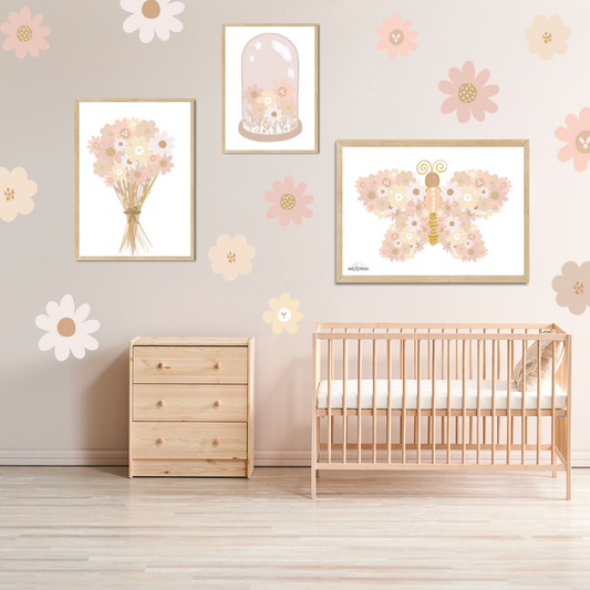 Blush Wildflower Landscape Butterfly - Mae She Reign - Creative Studio