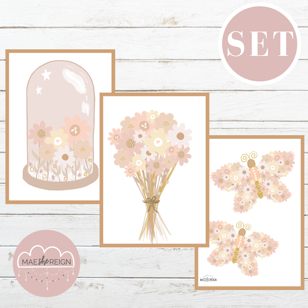 Blush Wildflowers V.20 Set (Trio) - Mae She Reign - Creative Studio