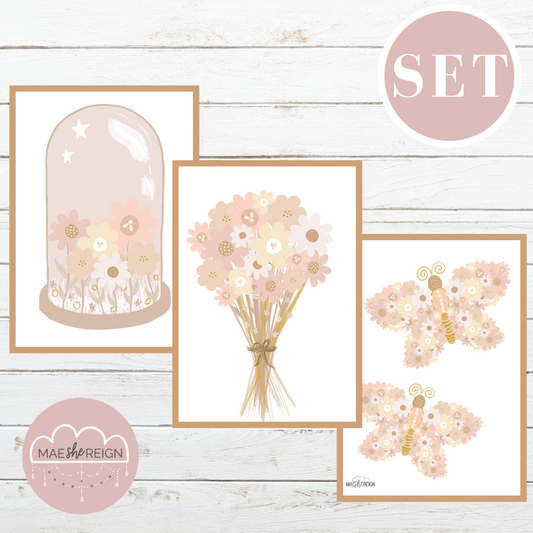 Blush Wildflowers V.20 Set (Trio) - Mae She Reign - Creative Studio