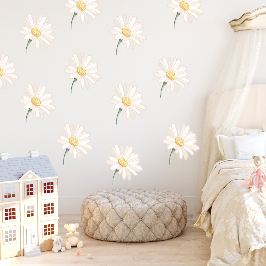 Honey Meadows Repeated Daisy Wall Decals - Mae She Reign - Creative Studio