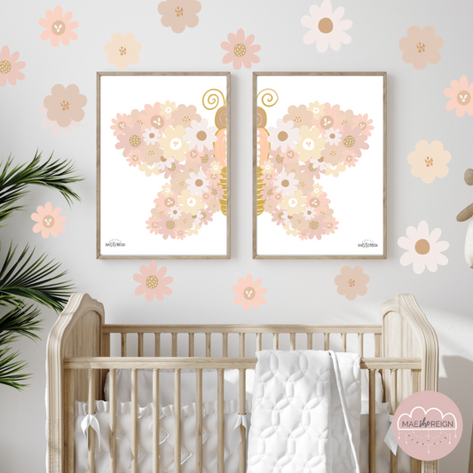 Blush Wildflower Butterfly Set (Duo) - Mae She Reign - Creative Studio