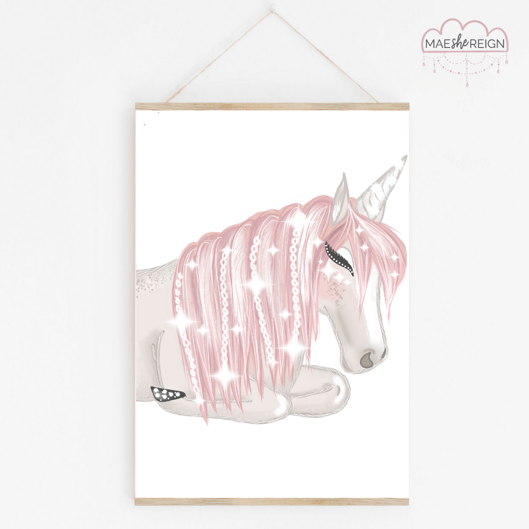 Celeste the Unicorn Sleeping - Mae She Reign - Creative Studio
