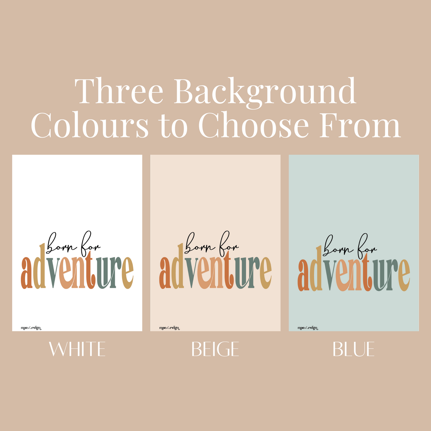 Safari 'Born For Adventure' Artwork Print - Mae She Reign - Creative Studio