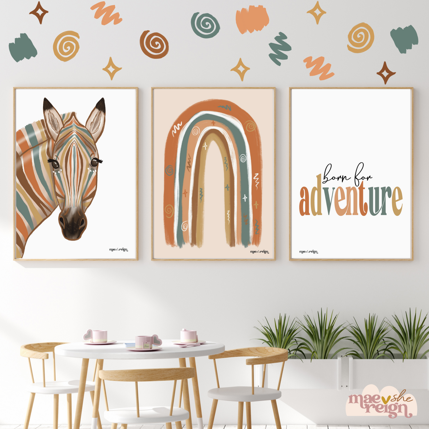 Safari Rainbow Artwork Print - Mae She Reign - Creative Studio