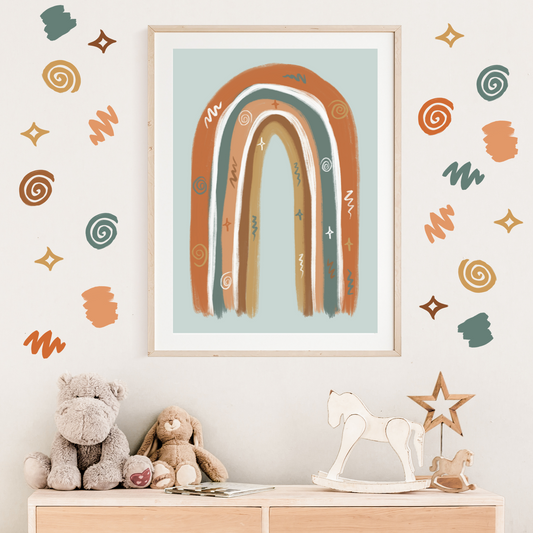 Safari Rainbow Artwork Print - Mae She Reign - Creative Studio