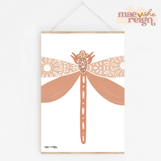 Terracotta Dragonfly Artwork - Mae She Reign - Creative Studio