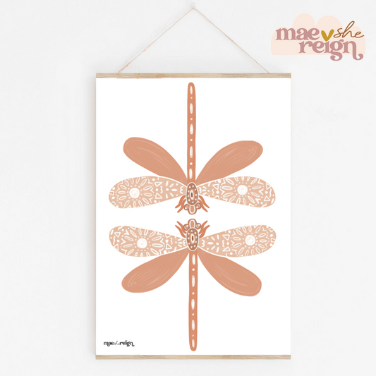 Terracotta Dragonflies Artwork - Mae She Reign - Creative Studio