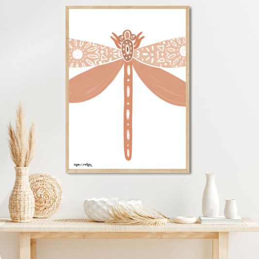 Terracotta Dragonfly Artwork - Mae She Reign - Creative Studio