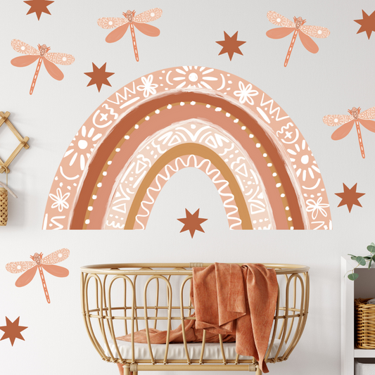 Terracotta Large Rainbow Wall Decals - Mae She Reign - Creative Studio