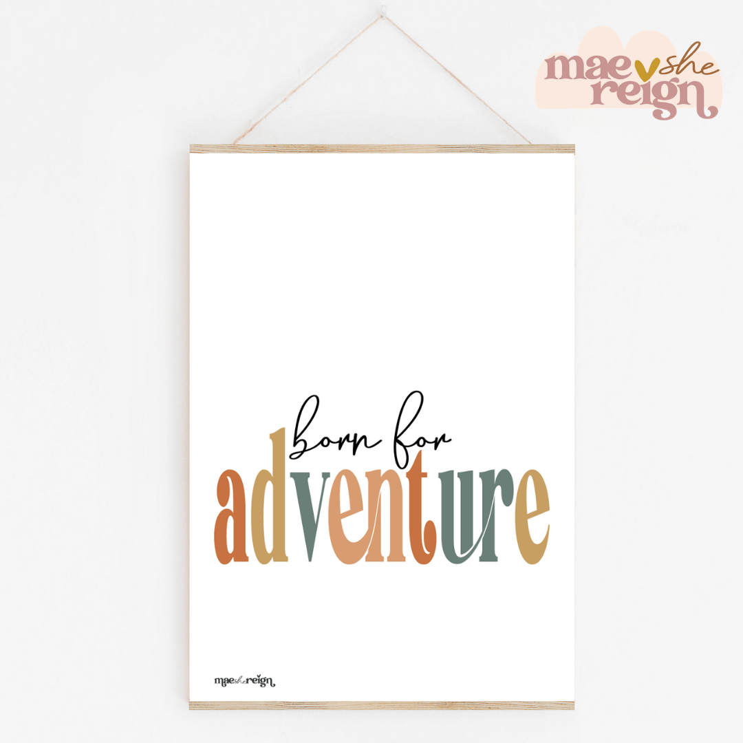 Safari 'Born For Adventure' Artwork Print - Mae She Reign - Creative Studio