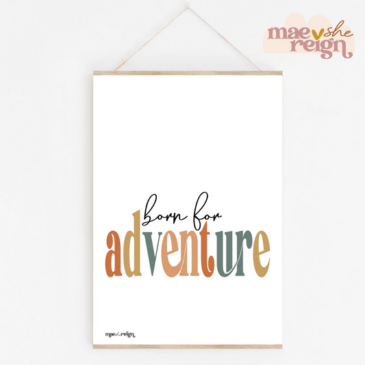 Safari 'Born For Adventure' Artwork Print - Mae She Reign - Creative Studio
