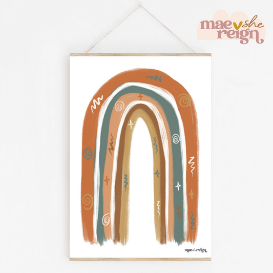 Safari Rainbow Artwork Print - Mae She Reign - Creative Studio
