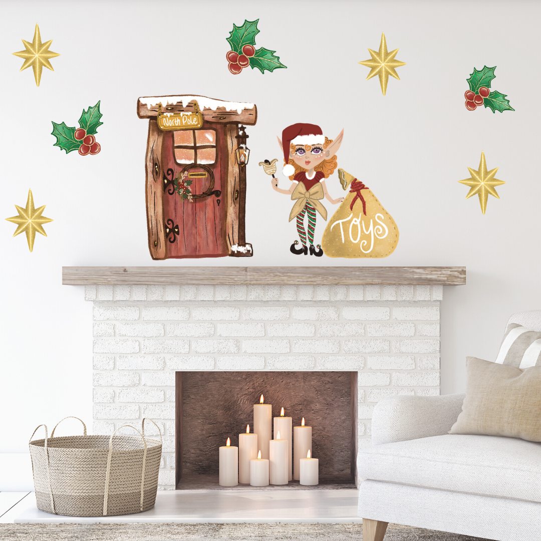 Holly the Elf and Door Wall Decals - Mae She Reign - Creative Studio