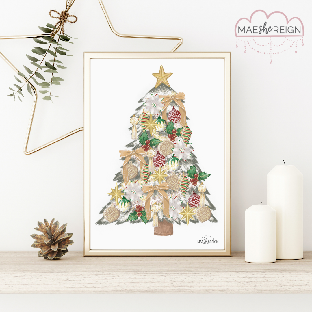 Christmas Tree -Artwork Print - Mae She Reign - Creative Studio