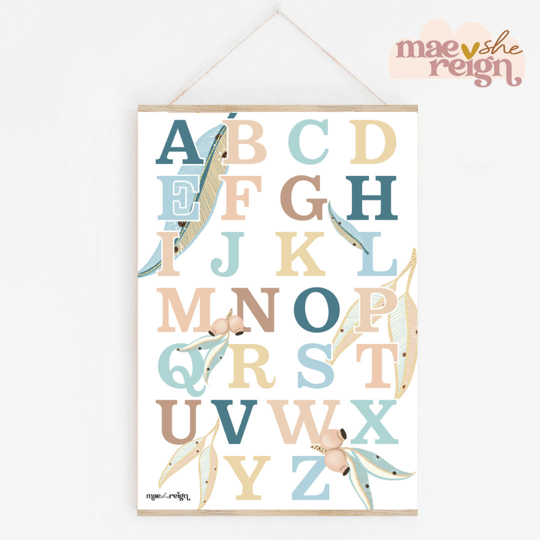 Australiana Alphabet Poster - Mae She Reign - Creative Studio