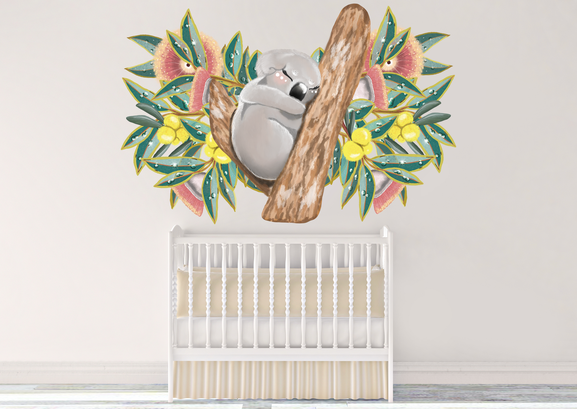 Dreamy Koala Mural Wall Decal - Mae She Reign - Creative Studio