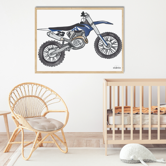 Motocross Dirt Bike BLUE - Mae She Reign - Creative Studio