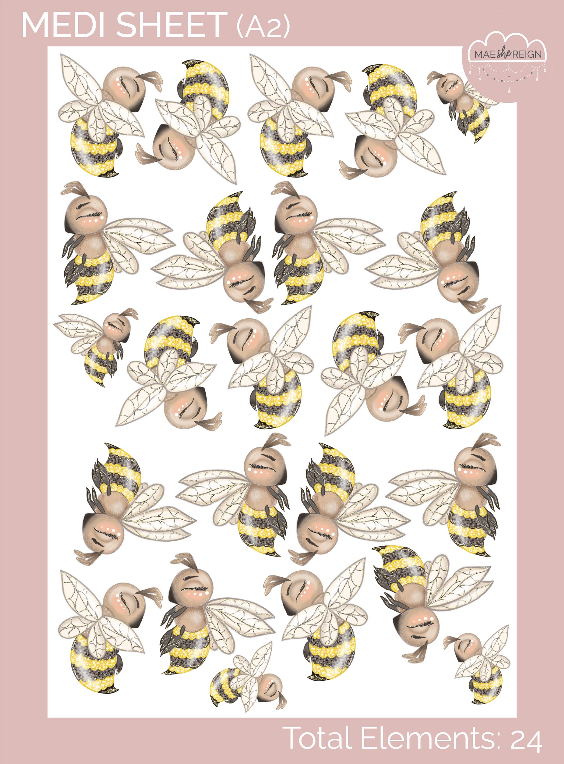 Honey Meadows Bee's Wall Decals - Mae She Reign - Creative Studio