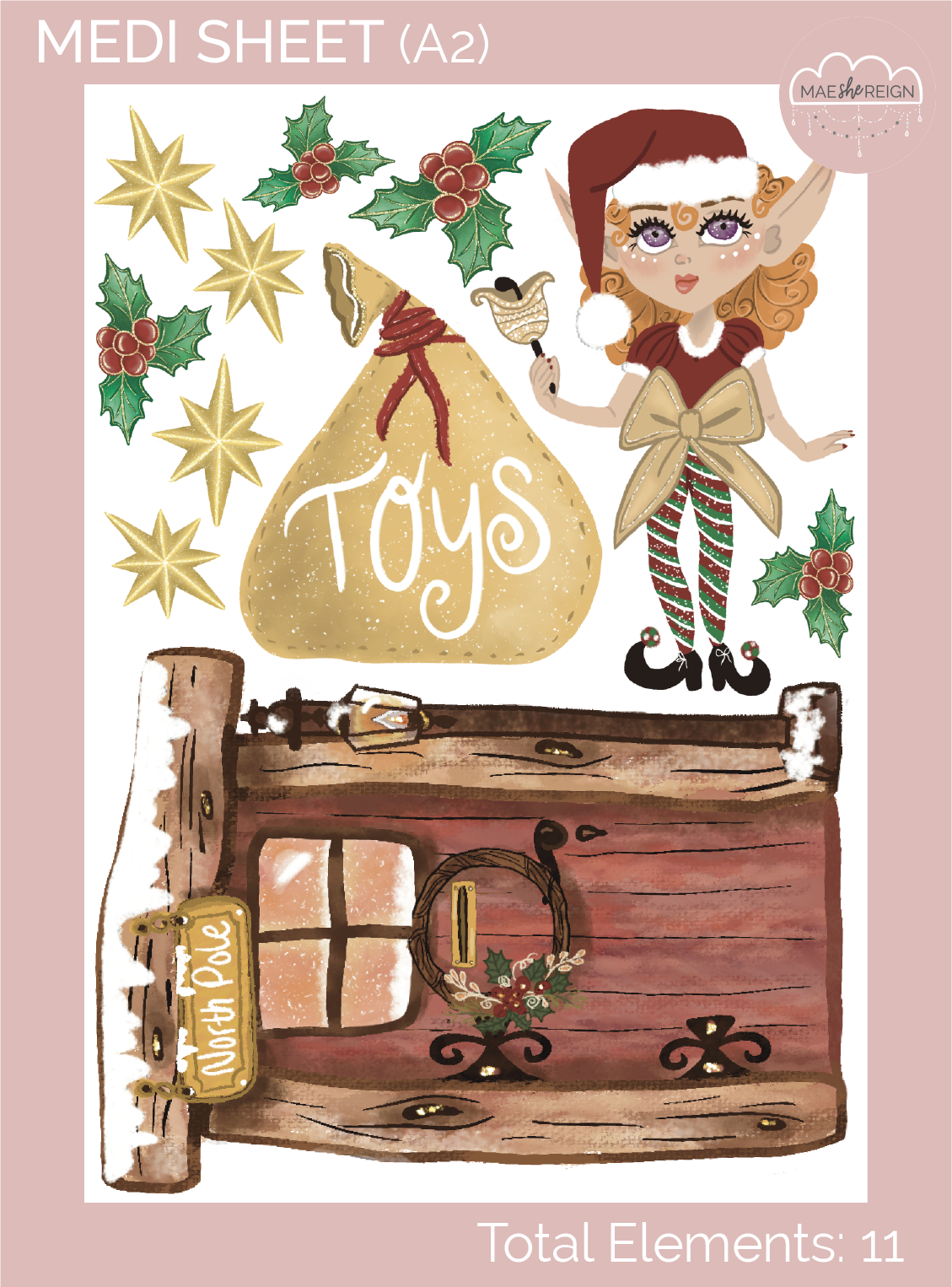 Holly the Elf and Door Wall Decals - Mae She Reign - Creative Studio