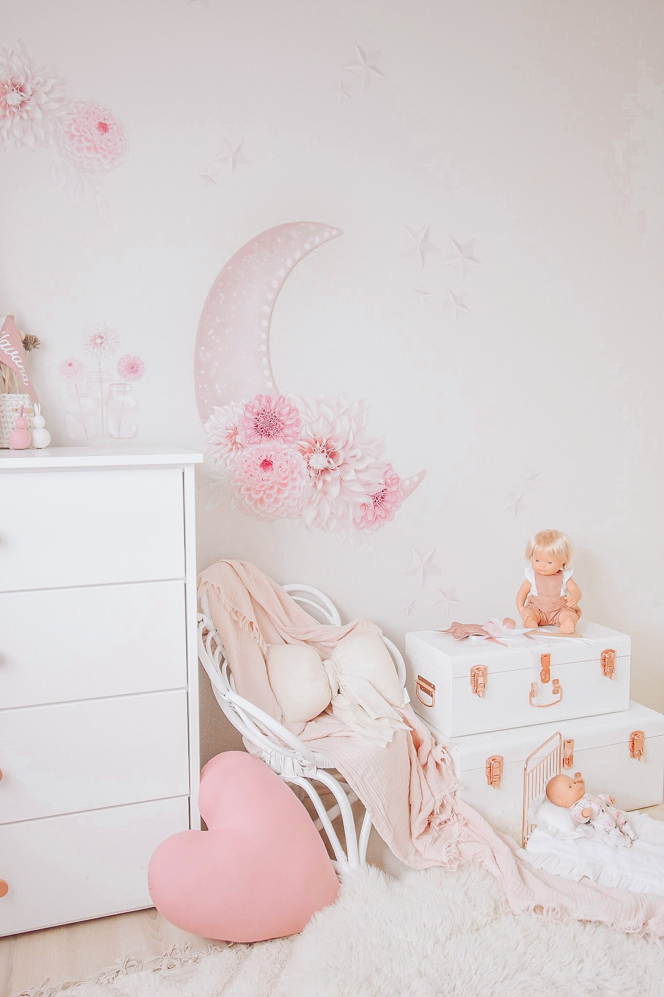 Out of This World Dahlia Moon Wall Decals - Mae She Reign - Creative Studio