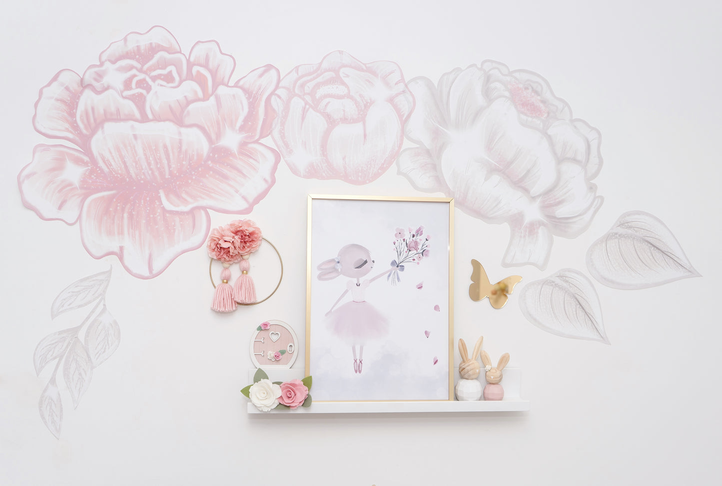 Blush Glamour Peonies Wall Decals - Mae She Reign - Creative Studio