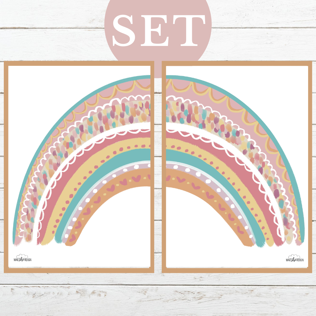 Confetti Rainbow SET (Pair) - Mae She Reign - Creative Studio